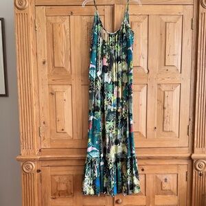Tropical Print Maxi Dress
